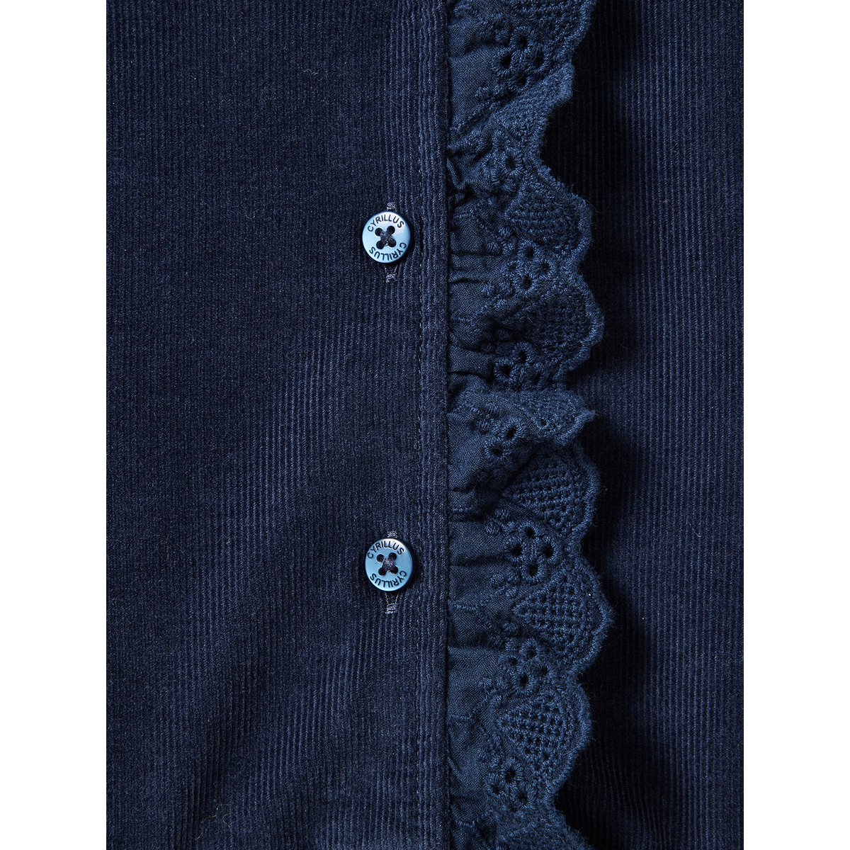 Robe en velours marine, CYRILLUS