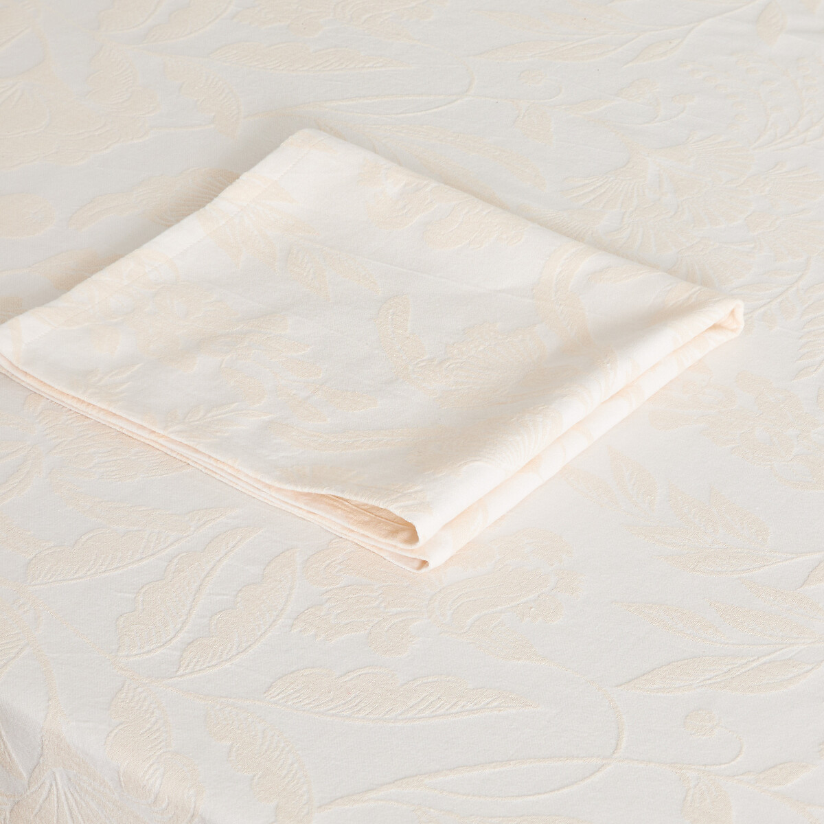 Nappe coton jacquard, LINDA ivoire, LA REDOUTE INTERIEURS