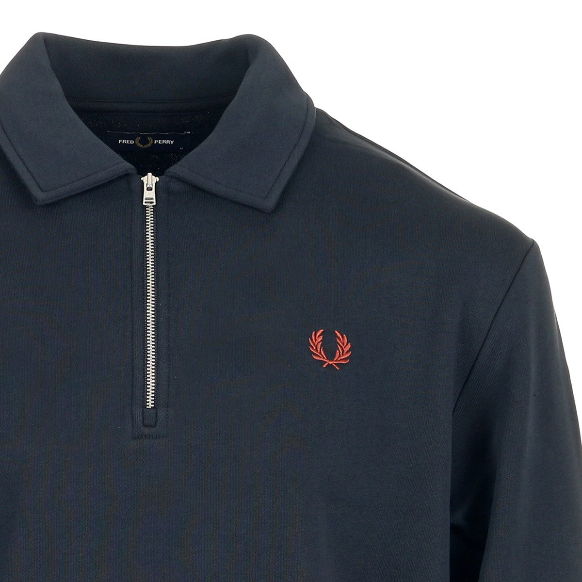 HALF ZIP COLLARED SWEATSHIRT navy, FRED PERRY