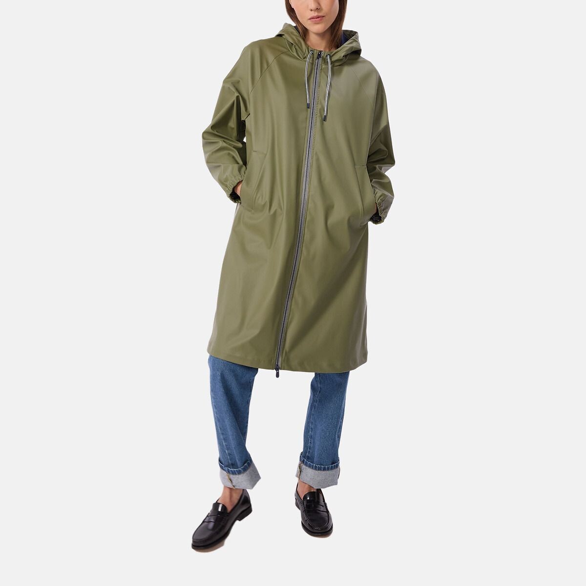 Ciré long bicolore à capuche vert, PETIT BATEAU