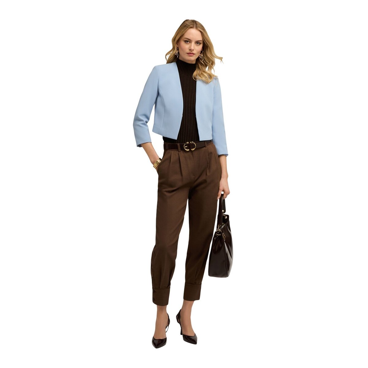 Pantalon avec poignet marron, MOTIVI