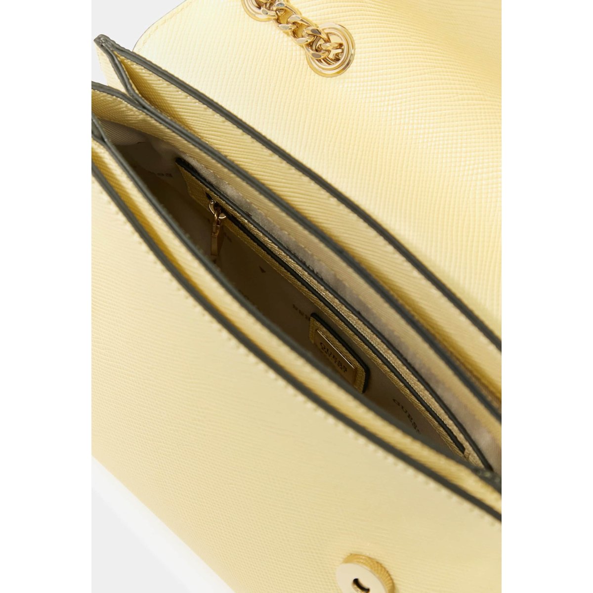 Serenova Saffiano Sac Bandoulière jaune, GUESS