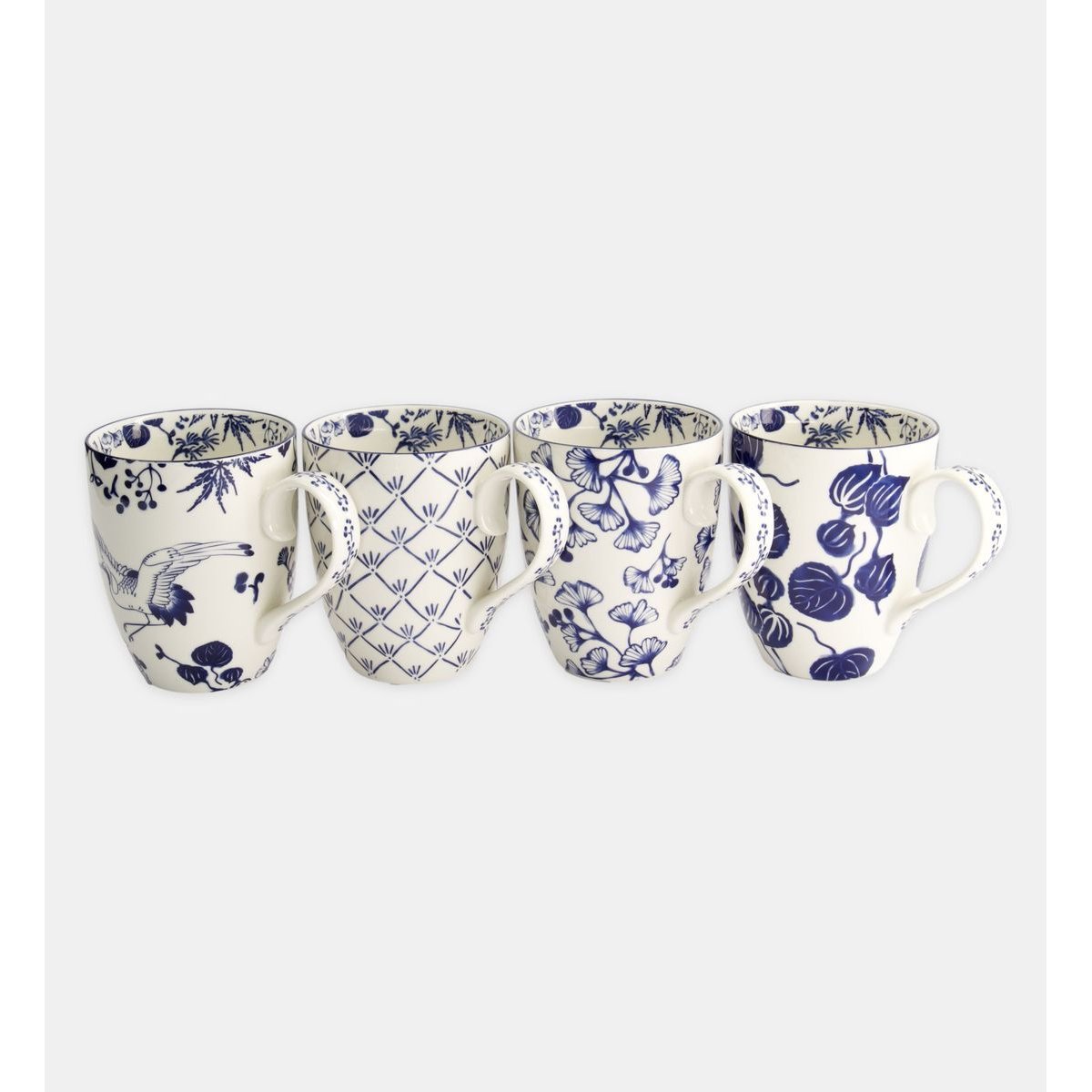 Coffret de 4 mugs bleu et blanc, TOKYO DESIGN STUDIO