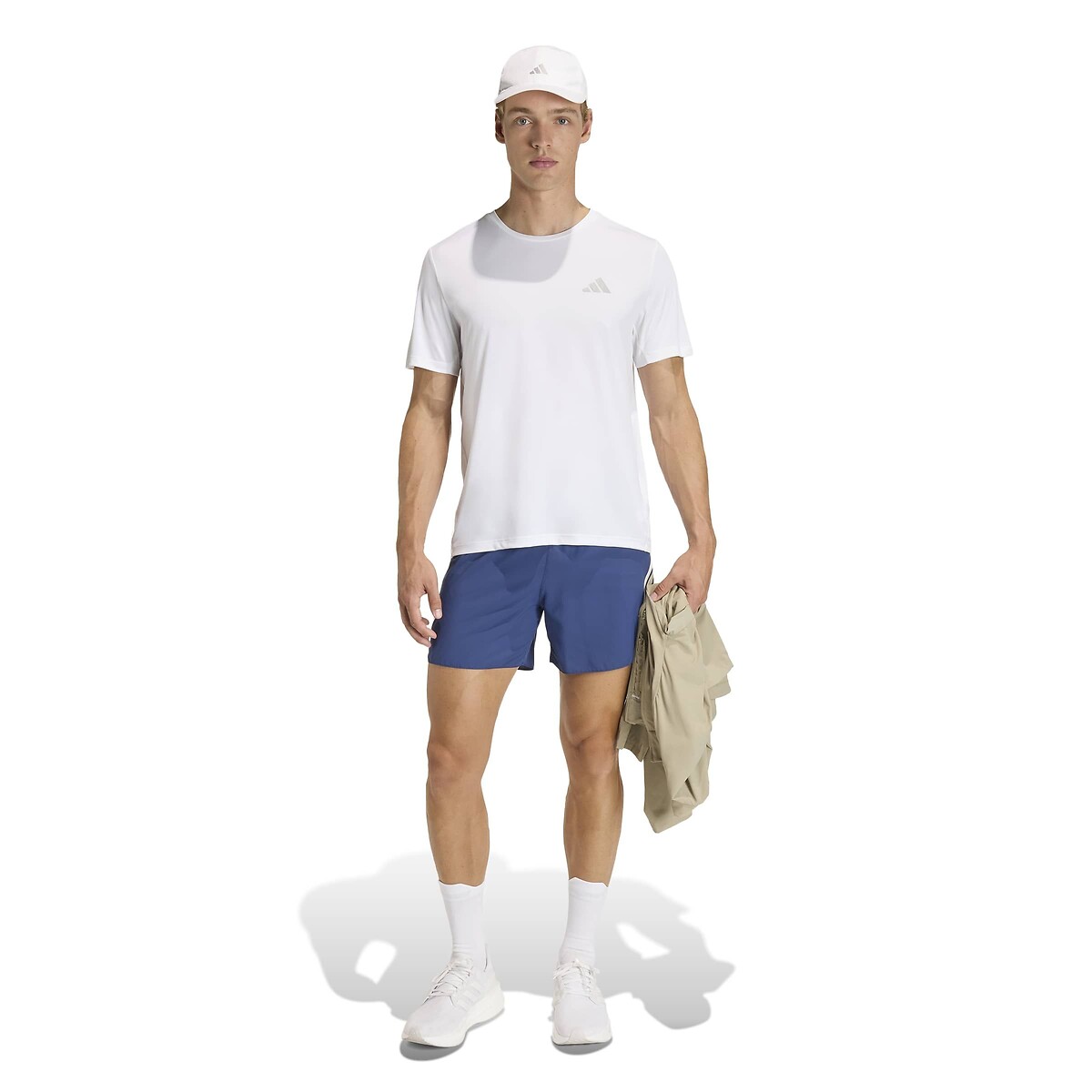 T-shirt de running manches courtes ESSENTIALS blanc, adidas Performance
