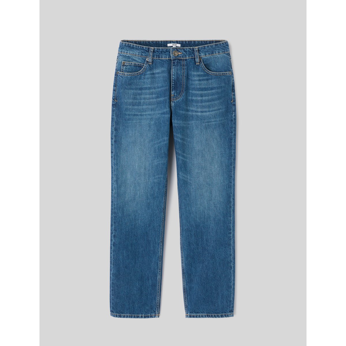 Jean straight 5 poches bleu moyen, BZB