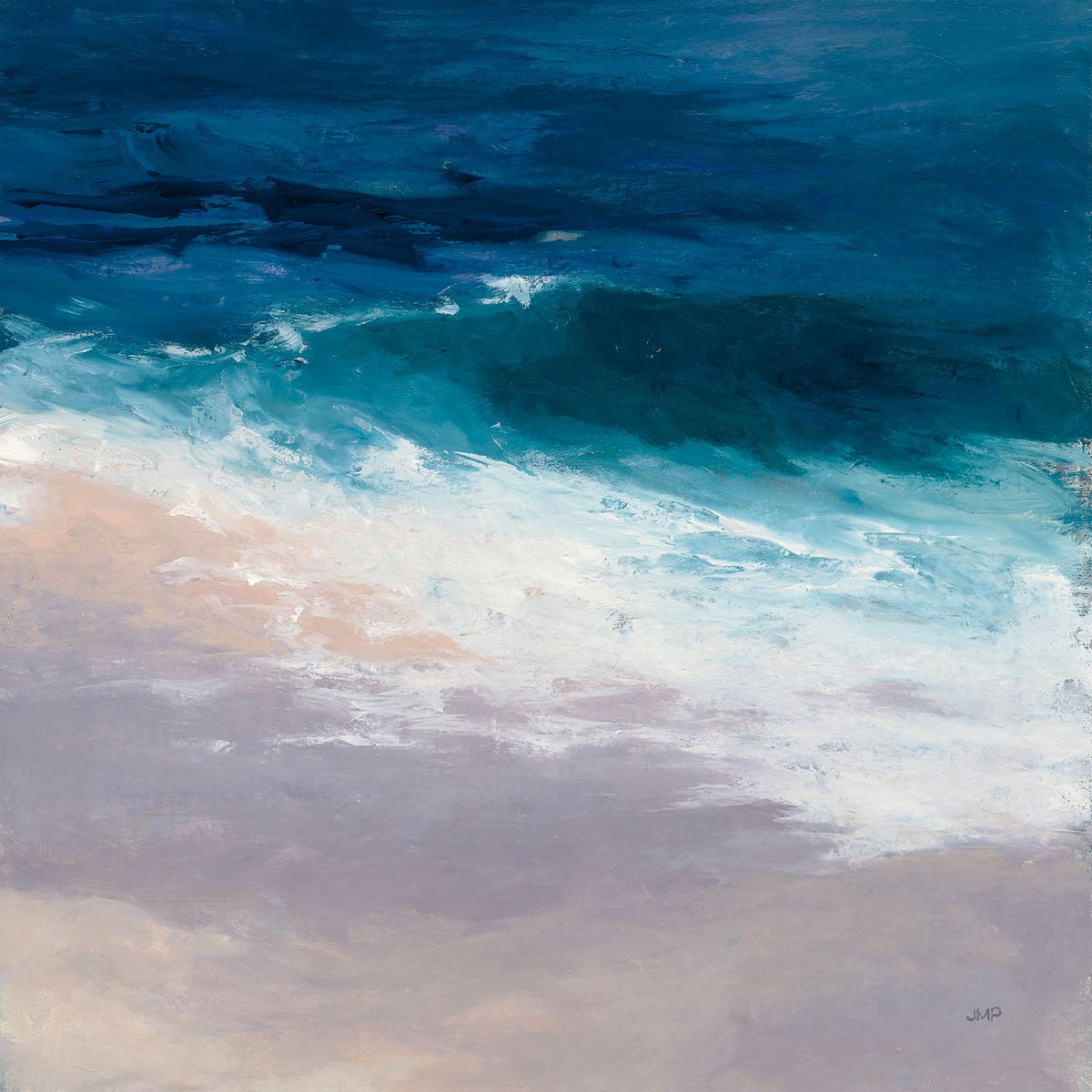 Tableau paysage abstrait Marée du soir tableau alu dibond, HEXOA