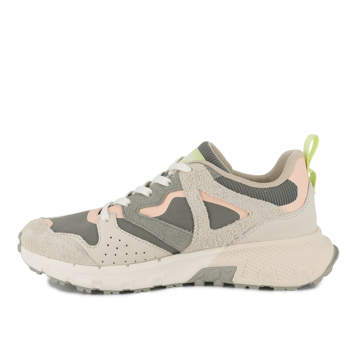 Baskets basses en cuir OFFRUNNER OUTCITY blanc-whitecap gray/vetiver, PALLADIUM