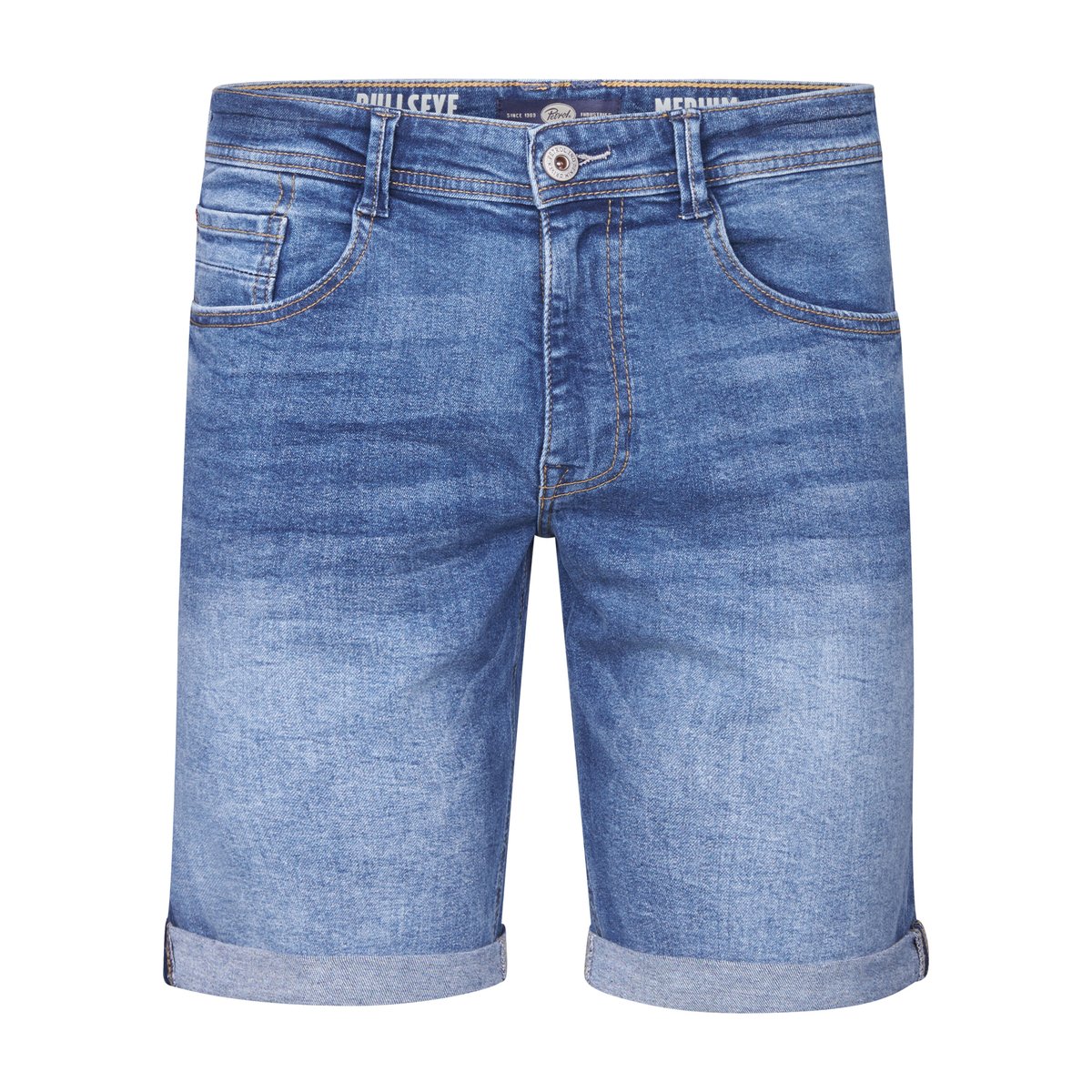 Short en denim bullseye sail bleu vintage blue, PETROL INDUSTRIES