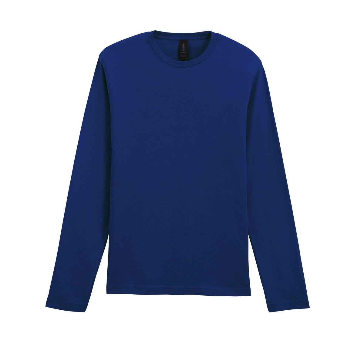 T-shirt uni manches longues SOFTSTYLE bleu marine, GILDAN