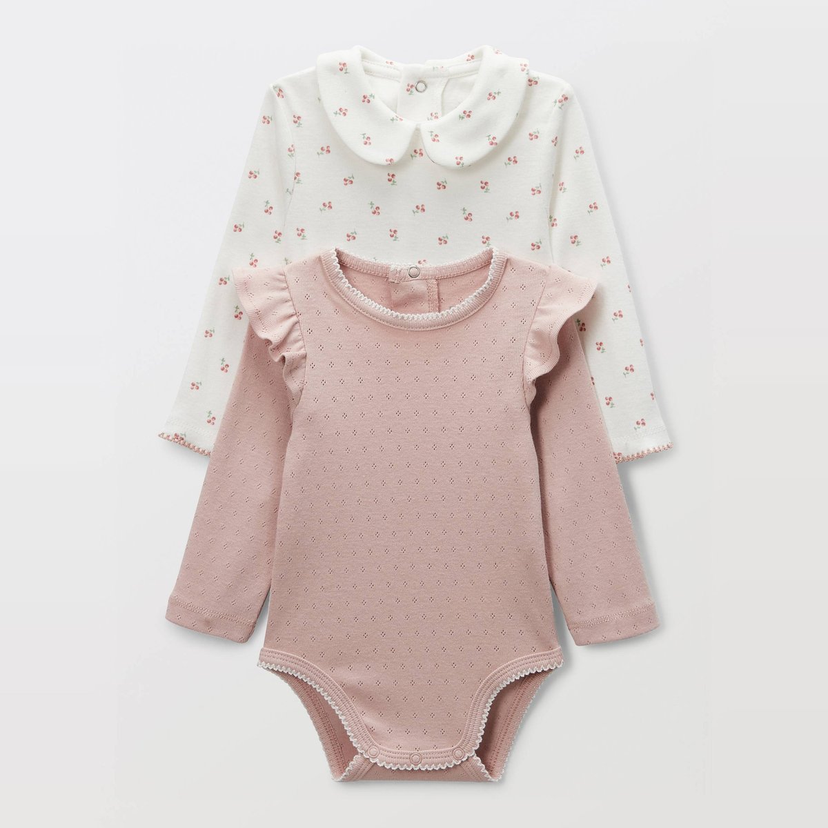 Lot de 2 bodies manches courtes imprimé en coton BIO GOTS buvard, BOUT'CHOU