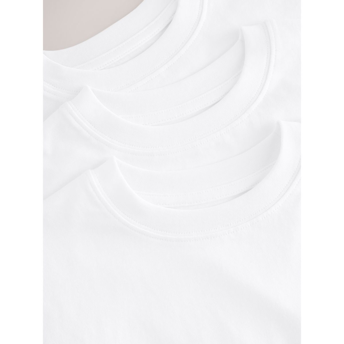 T-shirt à manches courtes, lot de 3 blanc, NEXT