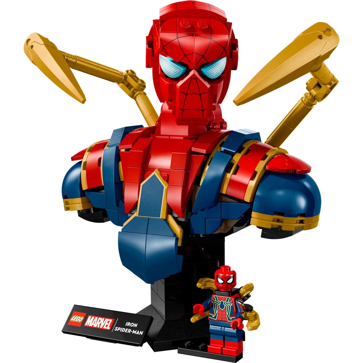 LEGO Marvel - Buste d'Iron Spider-Man - Modèle Collectible 76326 pour Adultes couleur unique, LEGO