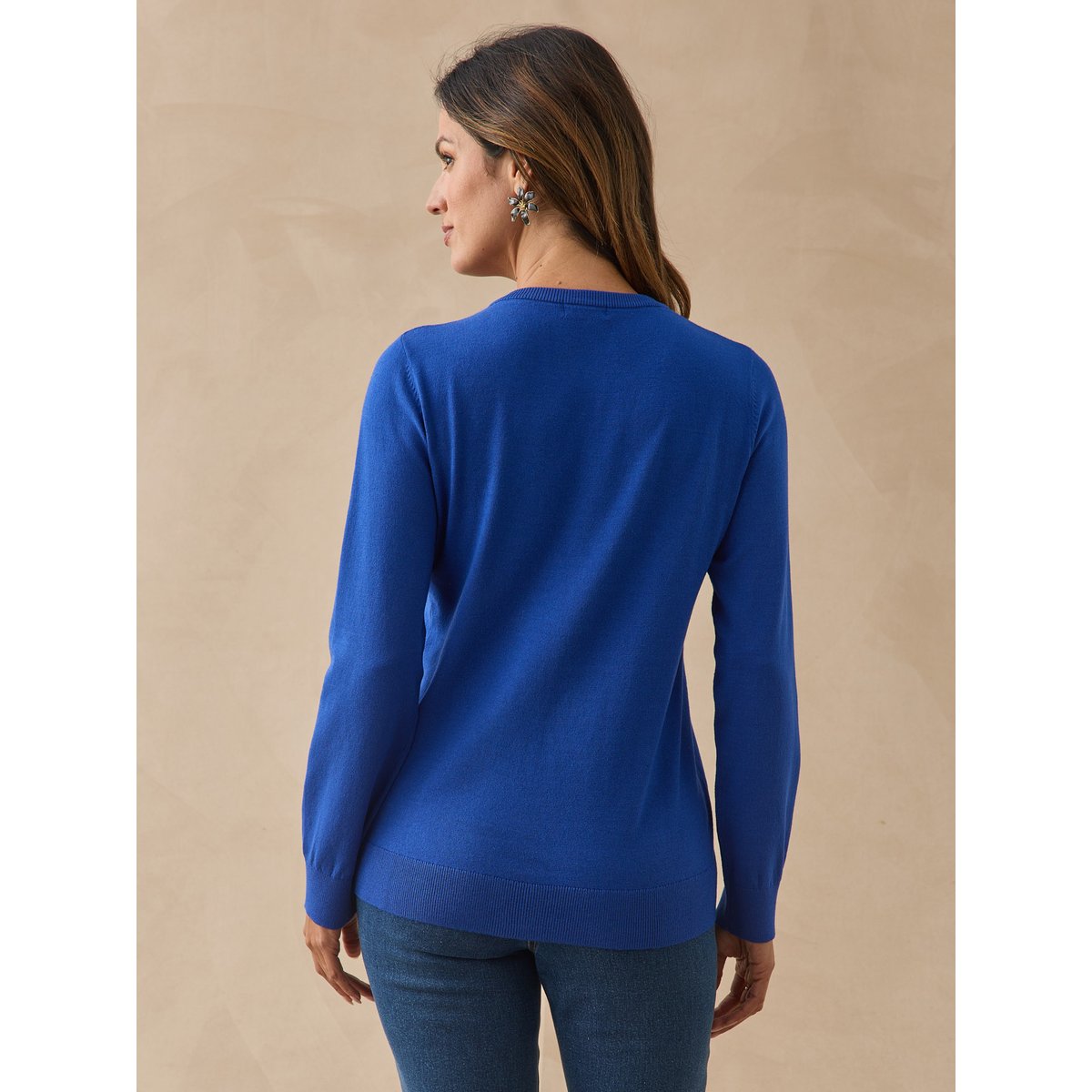Cardigan boutons-bijoux bleu, DAXON