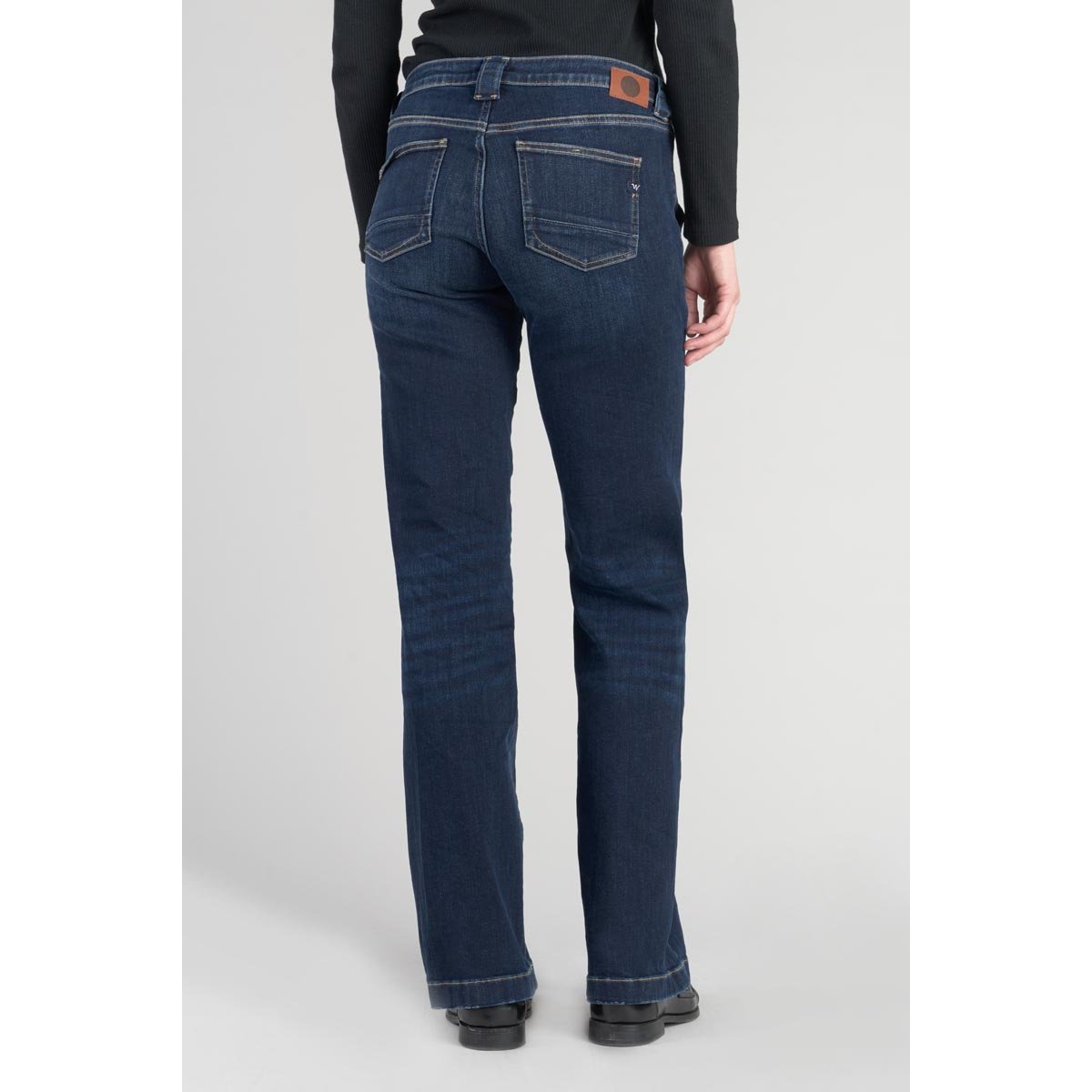 Jeans flare , longueur 34 blue, LE TEMPS DES CERISES