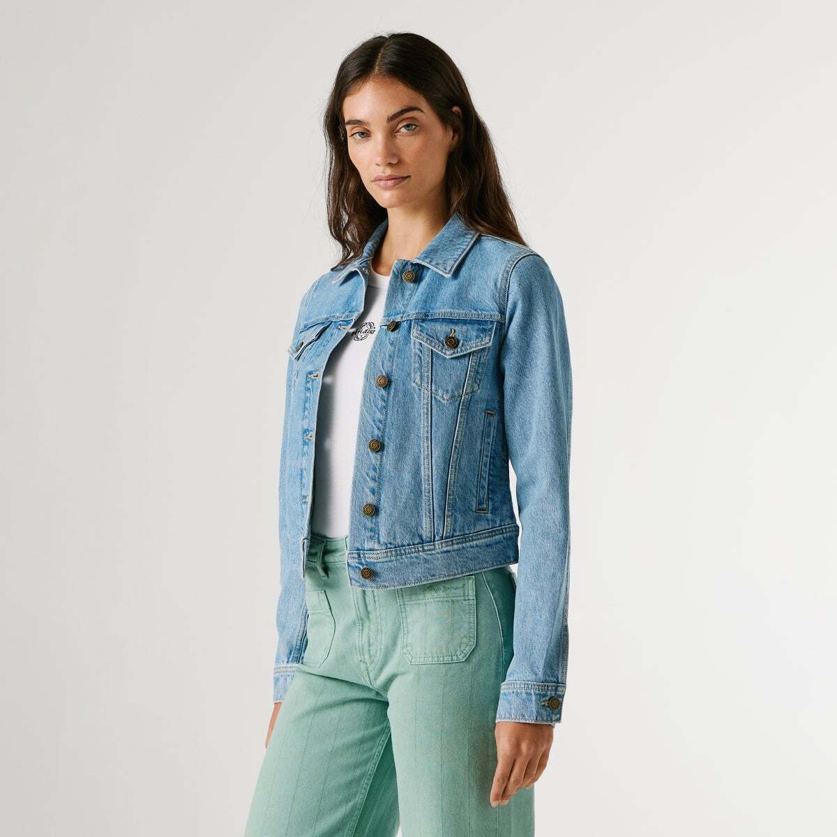 Veste Coupe Slim En Denim vintage sunfade, PEPE JEANS