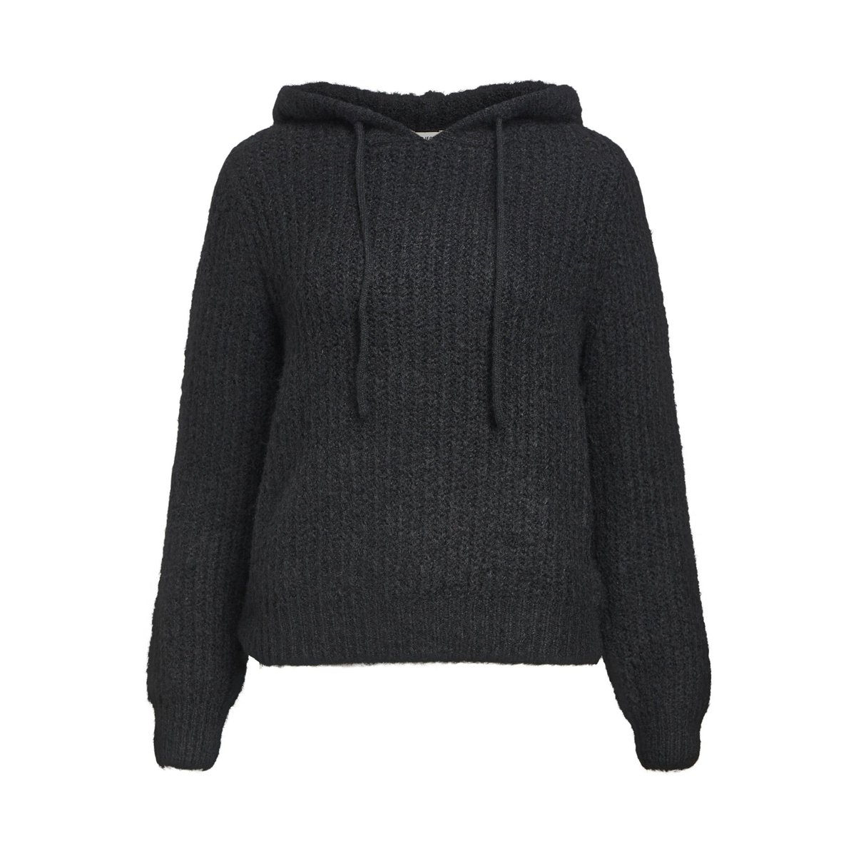 En maille Sweat à capuche noir - black, OBJECT