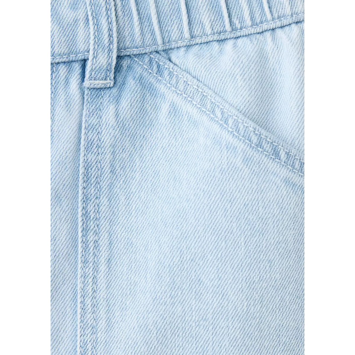 Jean droit taille élastique bleu clair, MANGO BABY
