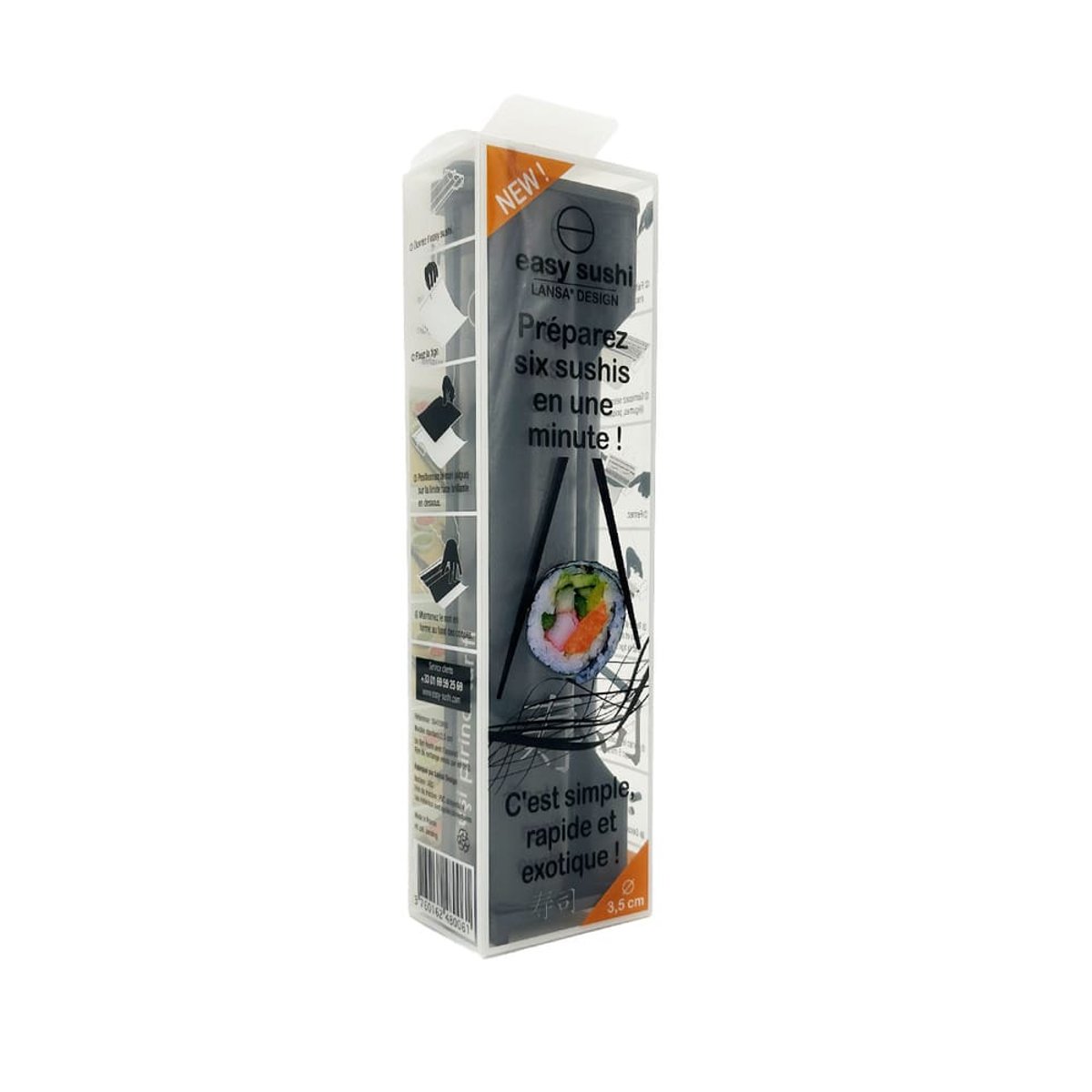 Kit de préparation Easy Sushi 3,5 cm noir, EASY SUSHI