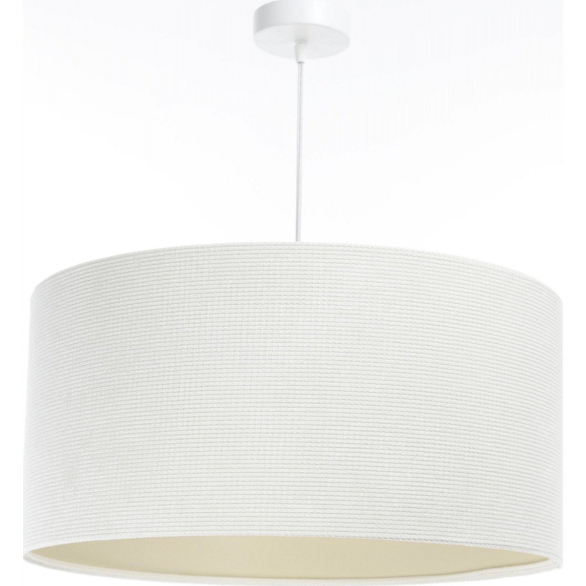 Suspension en tissu, GLAMOUR abat-jour velours structurel blanc intérieur crème, BPS KONCEPT