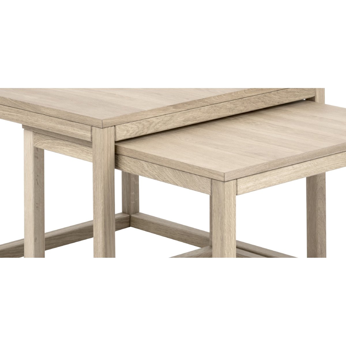 Table basse gigogne en chêne 70cm - CORNER chêne blanchi, HELLIN, DEPUIS 1862