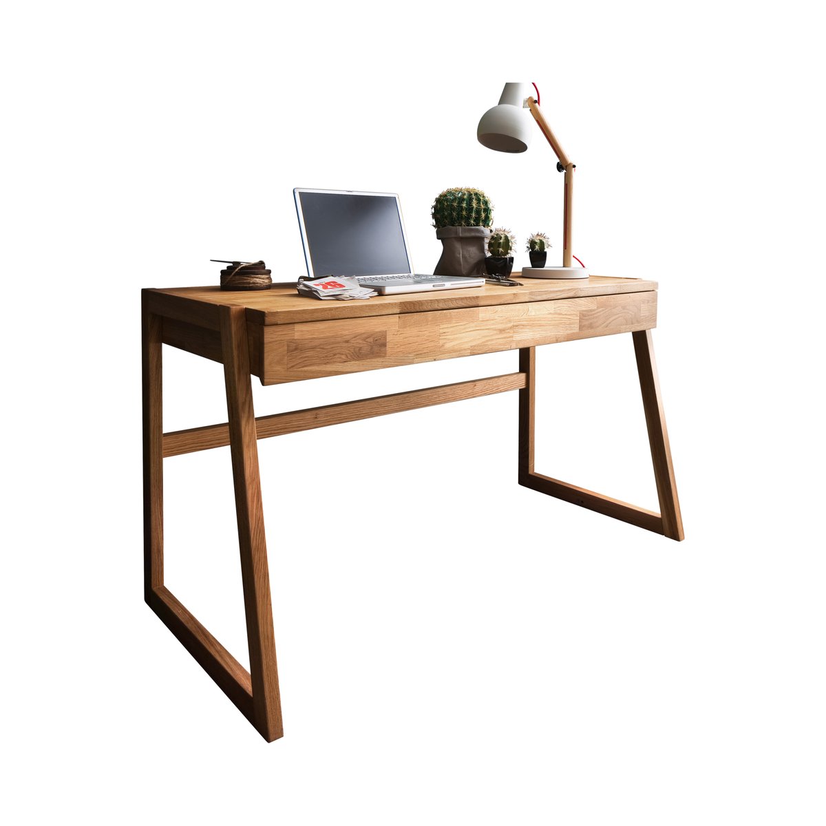 Bureau en chêne massif - CYRIEL bois clair, CAMIF