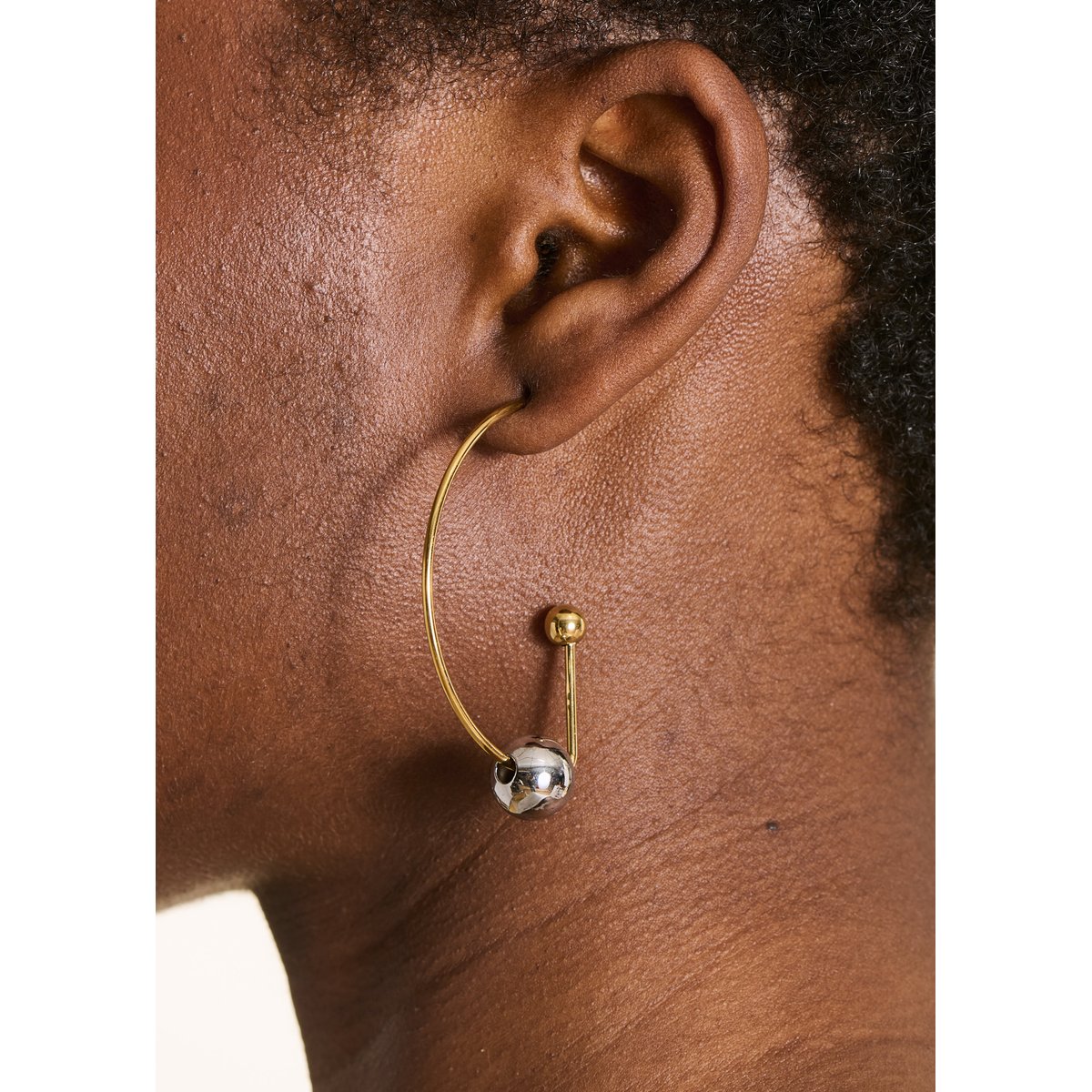 Boucles d'oreilles créoles light gold, LA FEE MARABOUTEE