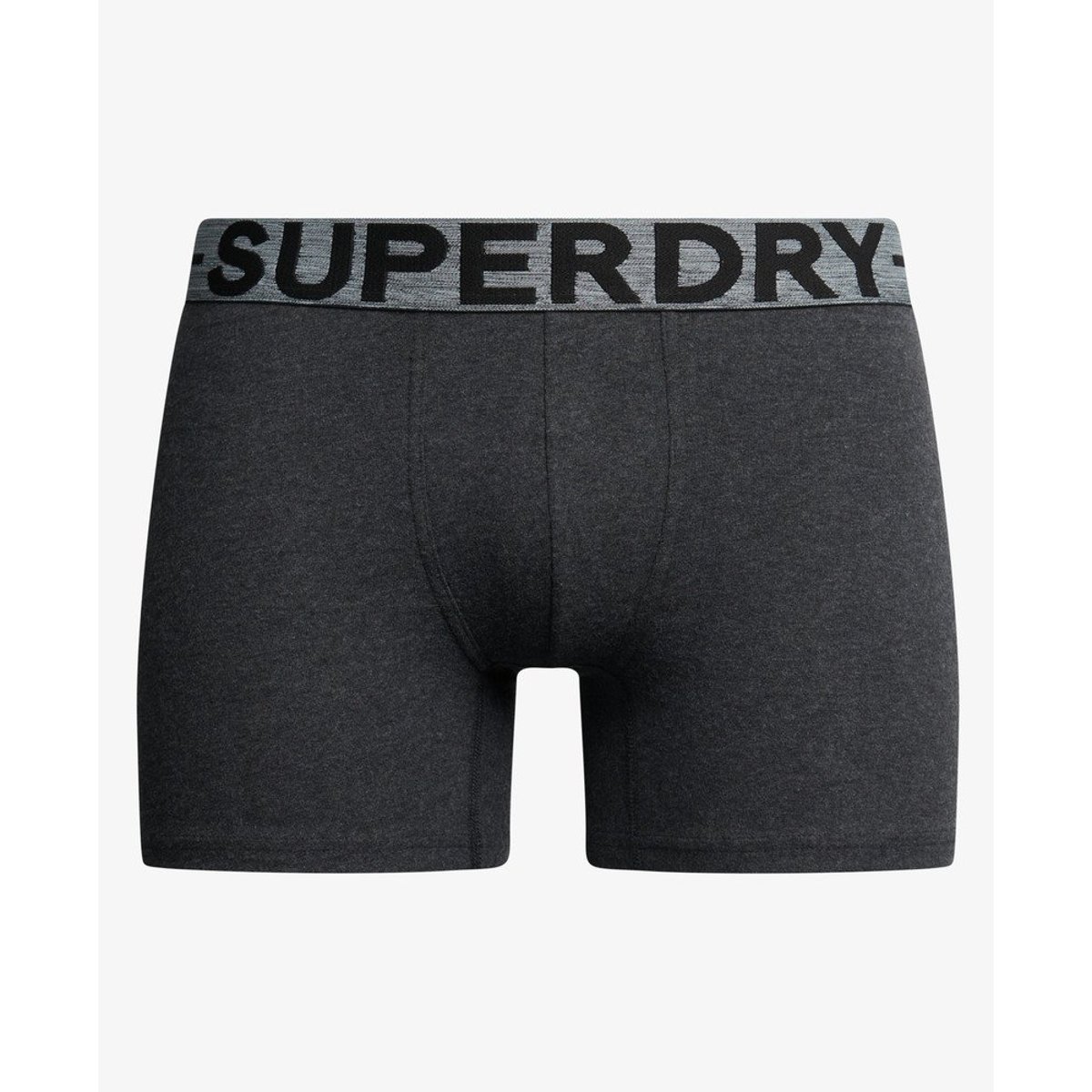 Lot de trois boxers en coton bio noir corbeau chiné, SUPERDRY