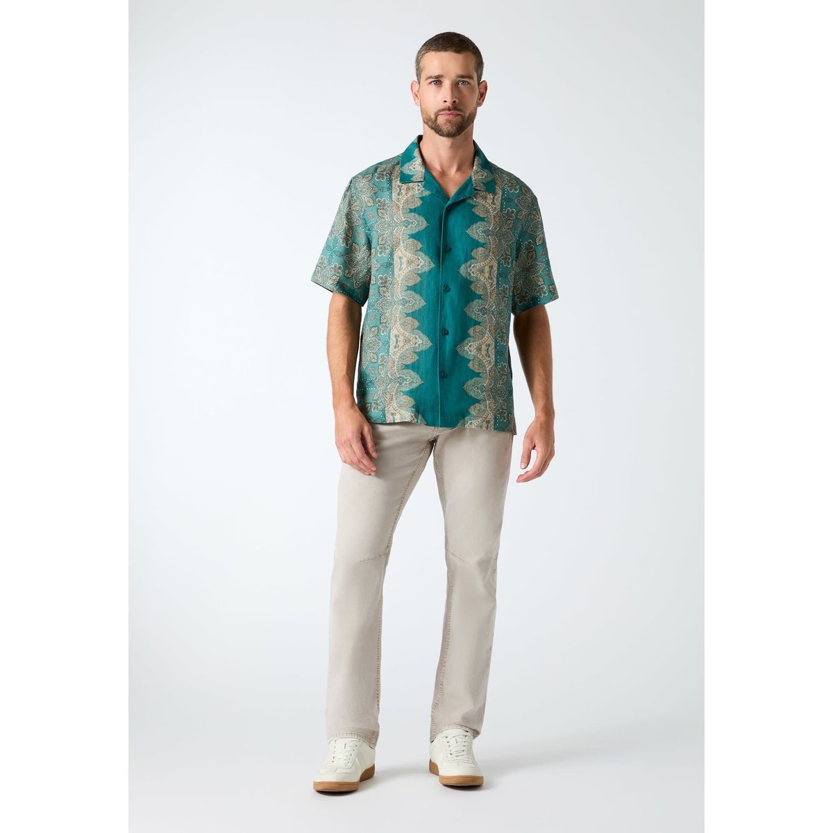 Chemise Imprimée vert multi, GUESS