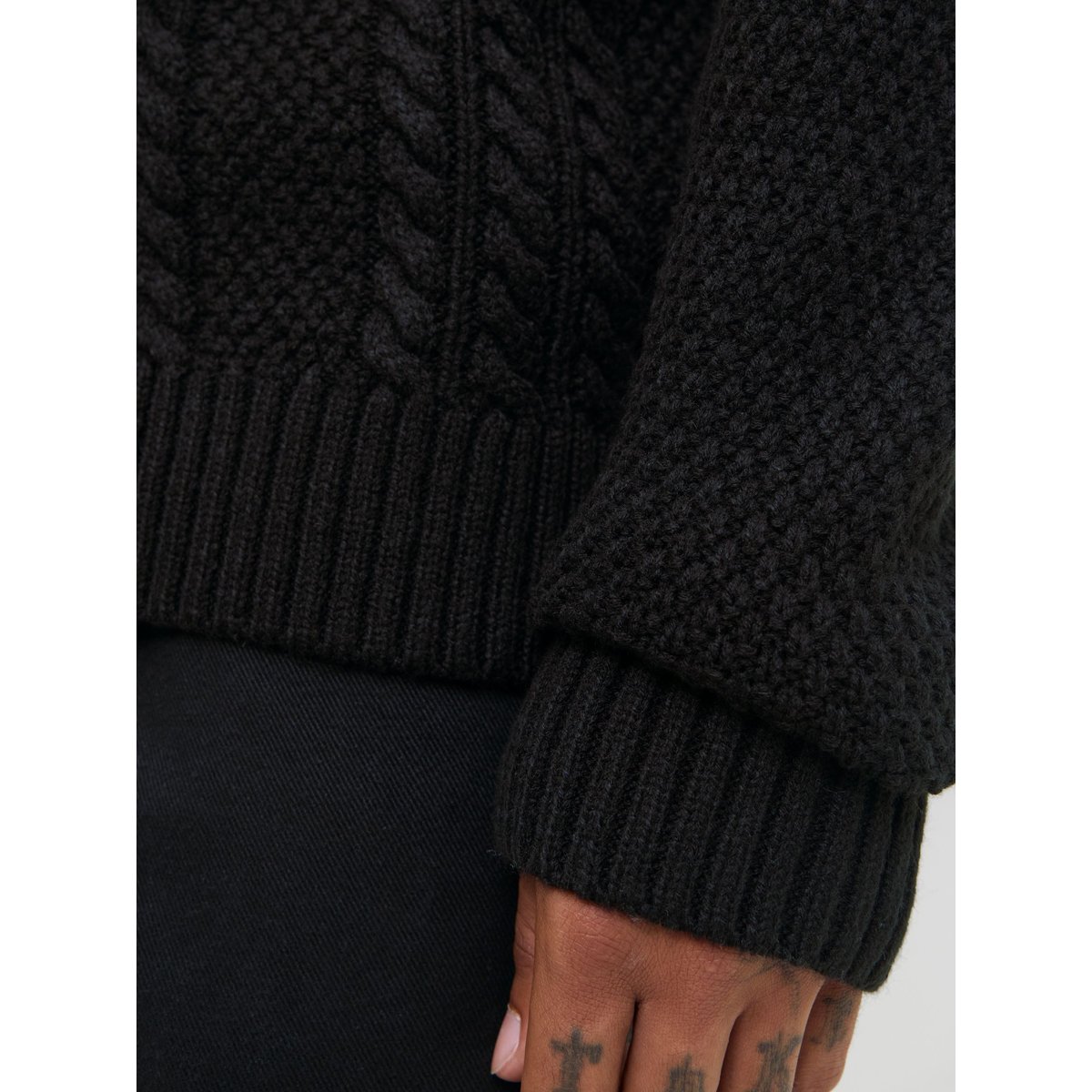 Pull En Maille noire - black, JACK & JONES