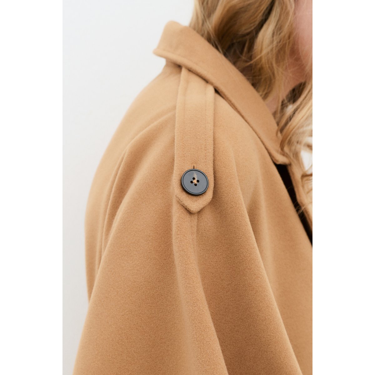 Poncho ceinturé col tailleur HATRENY camel, CAROLL