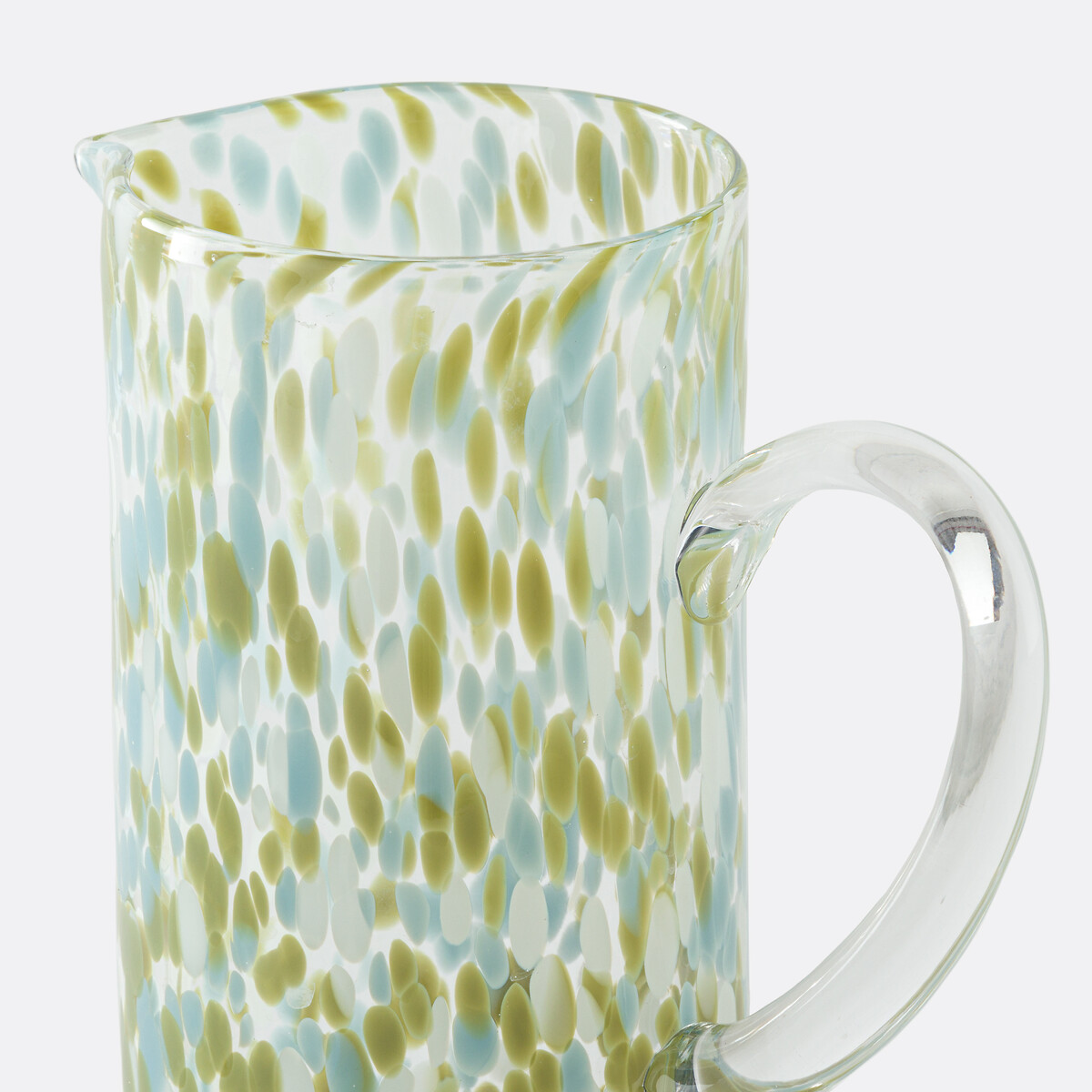 Carafe en verre moucheté, Dotio vert/bleu, LA REDOUTE INTERIEURS
