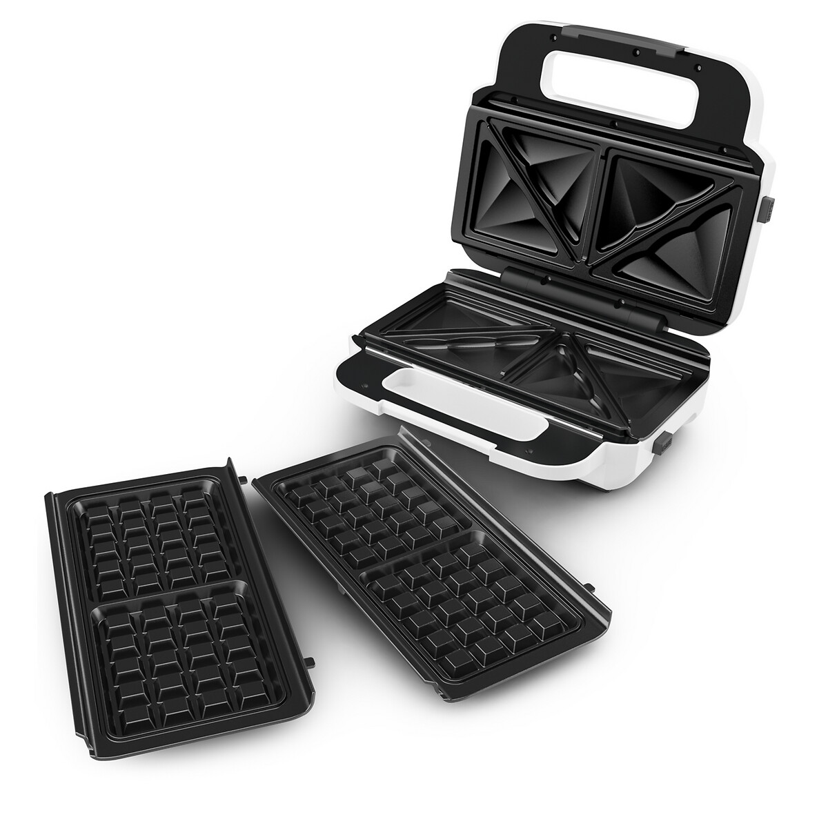 Gaufrier croques monsieur Snack XL SW701110 blanc/gris, TEFAL