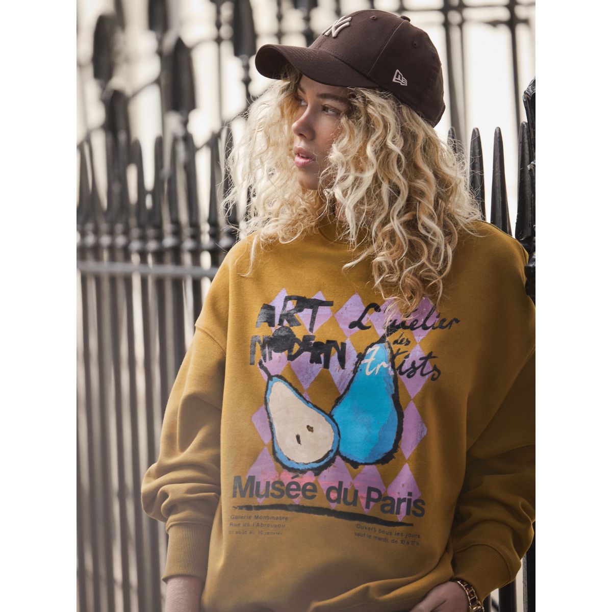 Sweat à manches longues motif fruit vert olive, NEXT