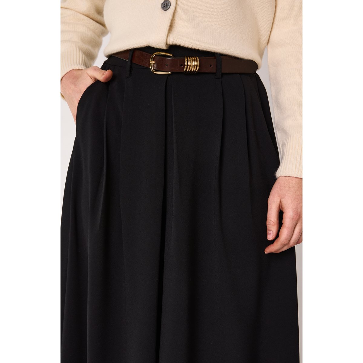 Pantalon large TATIANA noir, Maison 123