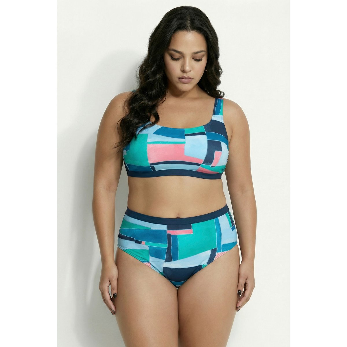 Bikini avec bonnets souples bleu foncé, ULLA POPKEN