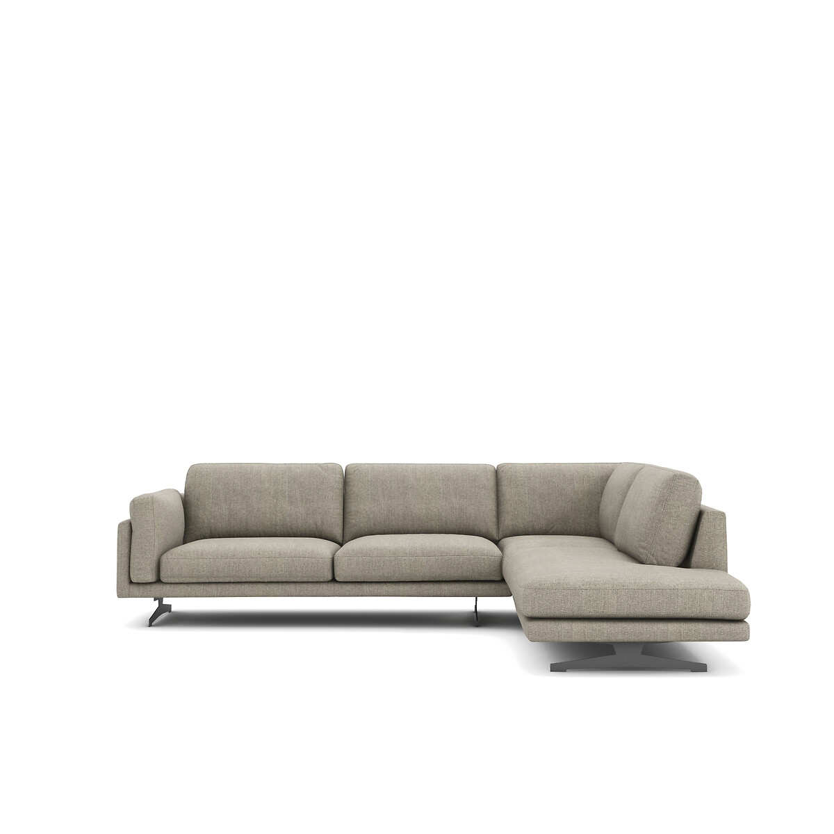 Ecksofa César, Tweed-Optik natur/hellgrau, AM.PM