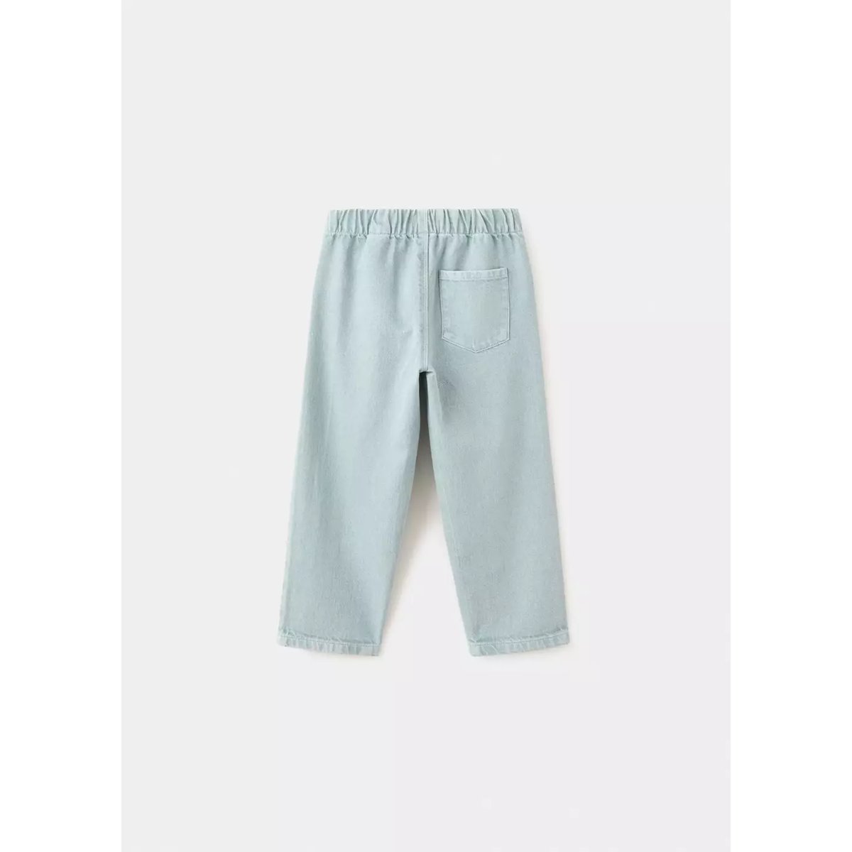 Pantalon droit taille élastique bleu, MANGO BABY