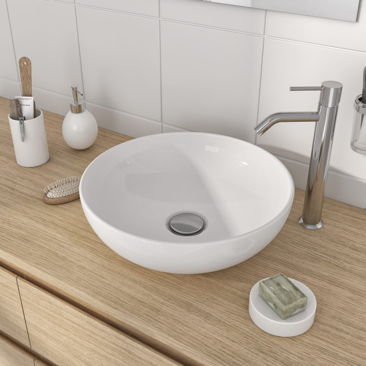 Vasque à poser en céramique, ESSENTIAL blanc, SENSEA