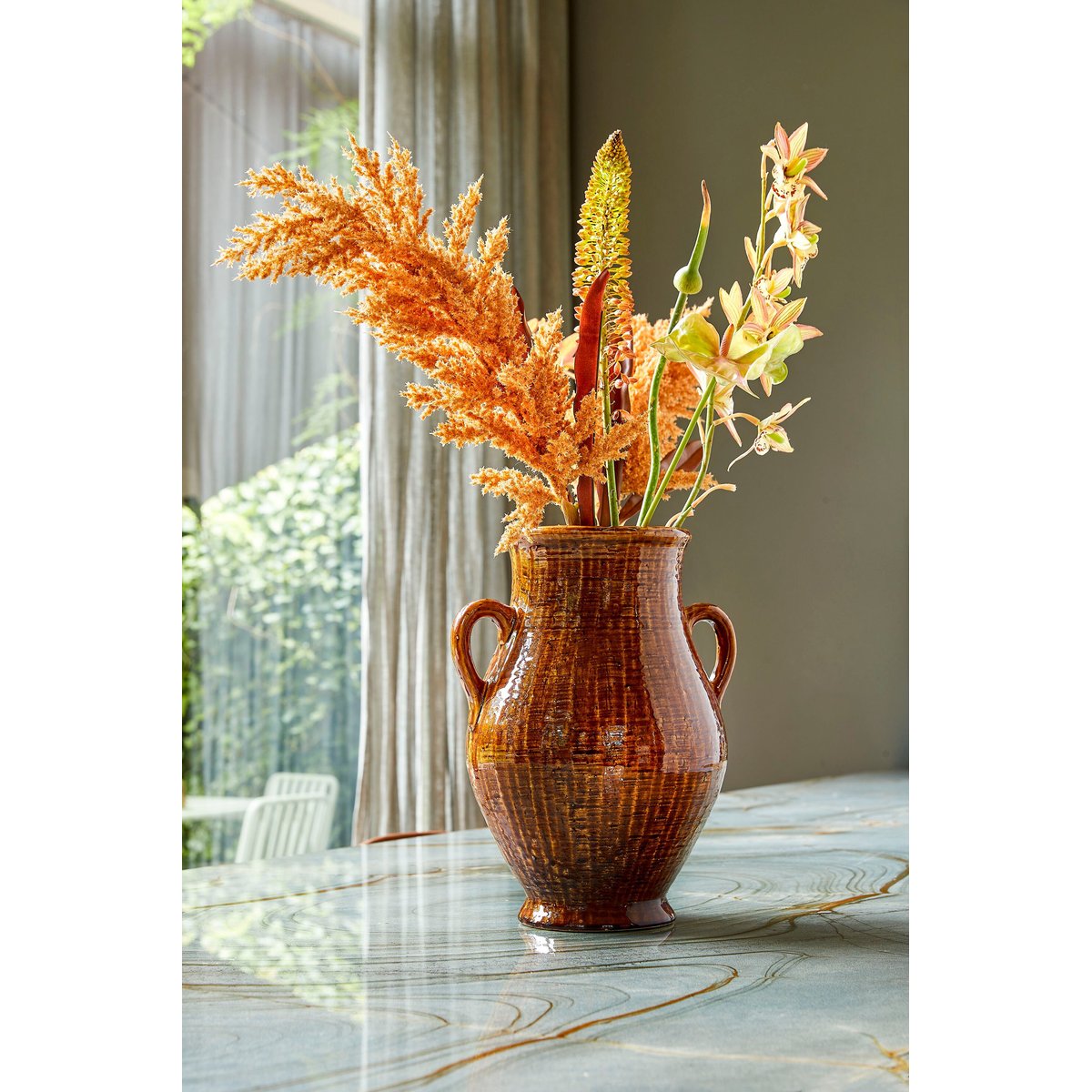 Vase H39 cm ELENA marron, MICA DECORATIONS
