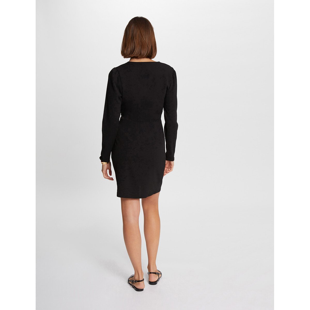 Fitted Draped Mini Dress black, MORGAN