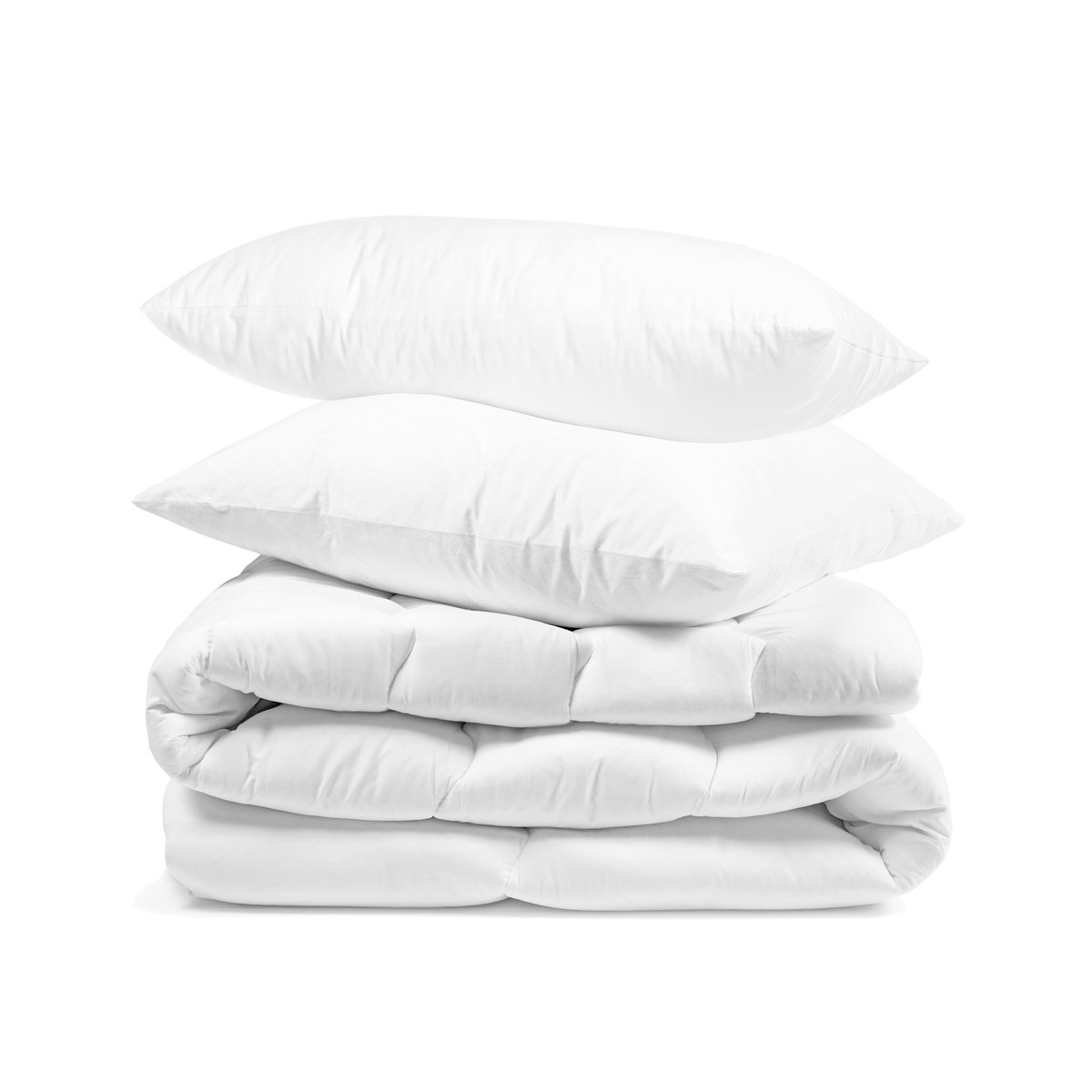 Pack TEMPÉRÉ Couette + Oreiller(s) - Coton Bio - Jacques blanc, WAKE ME GREEN