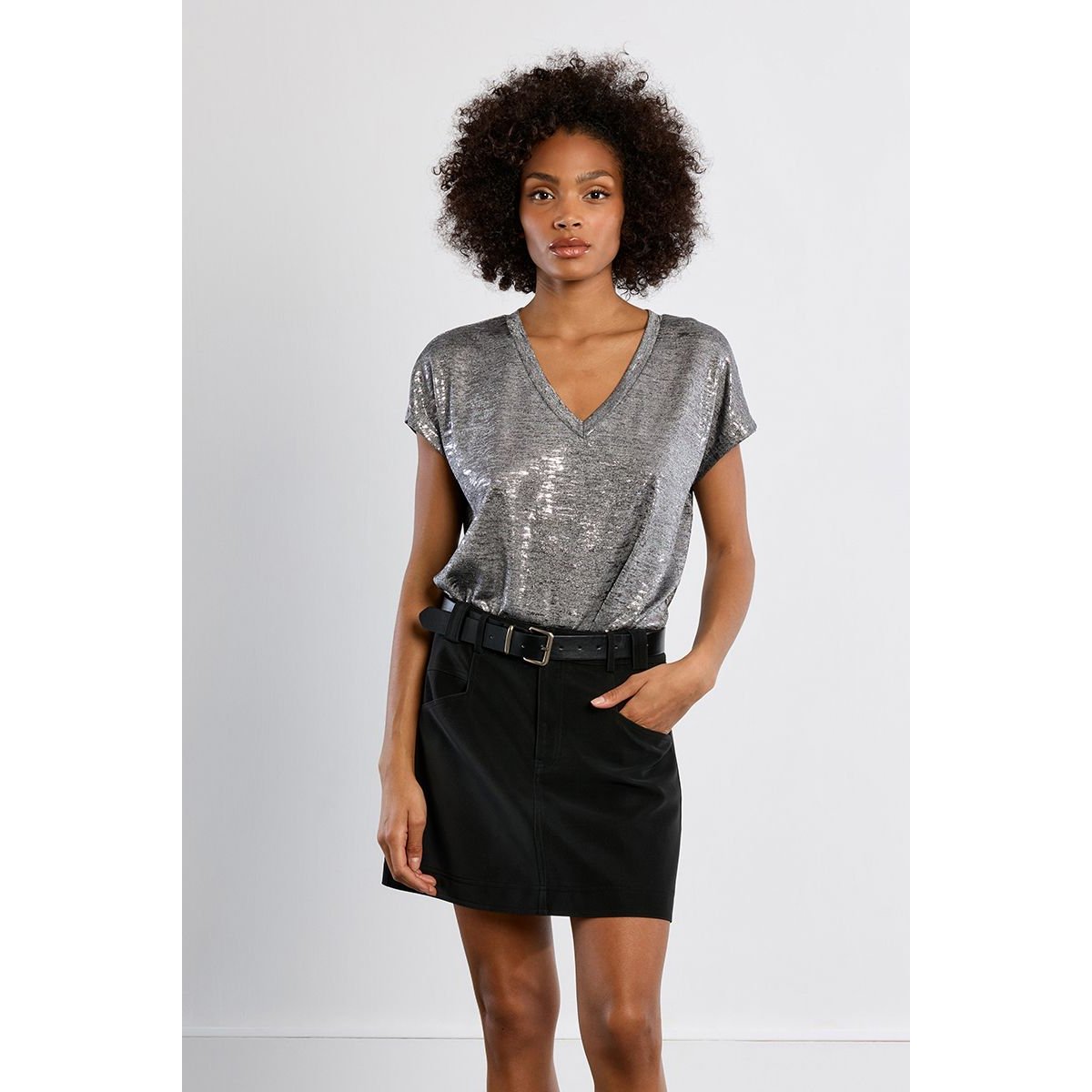 Jupe mini, sporty noir, LILI SIDONIO