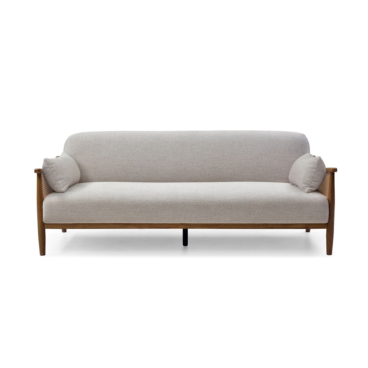Ziva Chenille 3-Seater Sofabed with Rattan Arms natural, ÉDITÉ