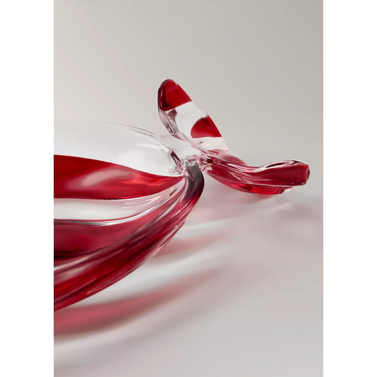 Plat en verre en forme de bonbon rouge, MANGO HOME