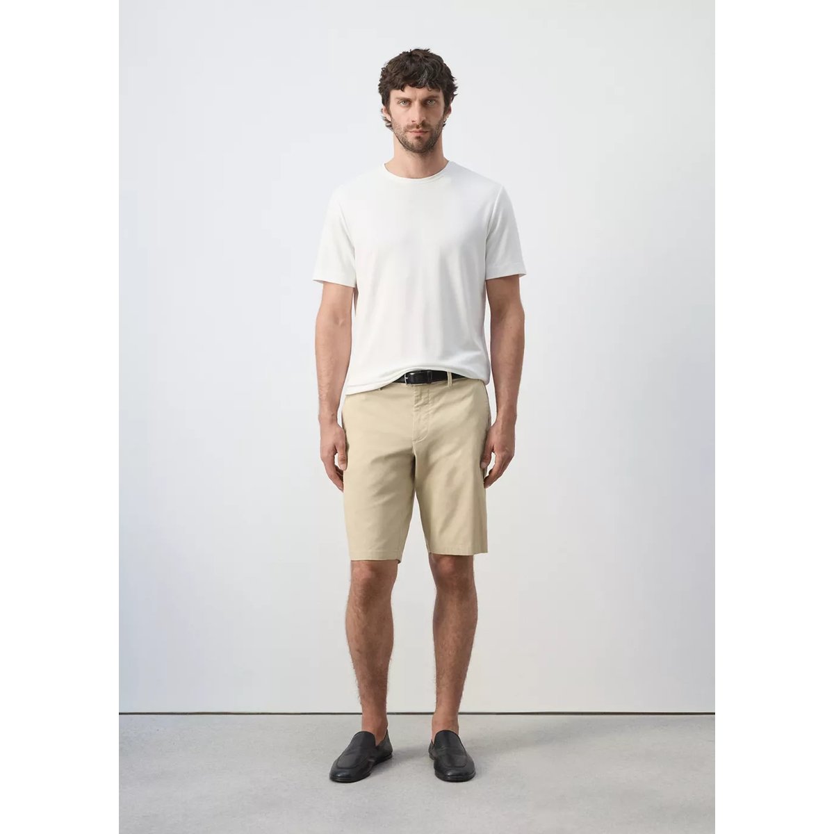 Bermuda slim-fit chino coton beige, MANGO MAN