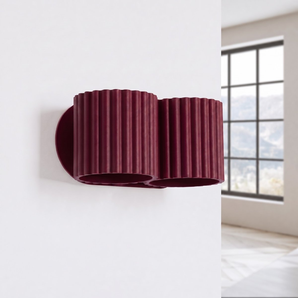 Applique murale Aluminium Bourgogne G9 2 Aura bourgogne, EDEN