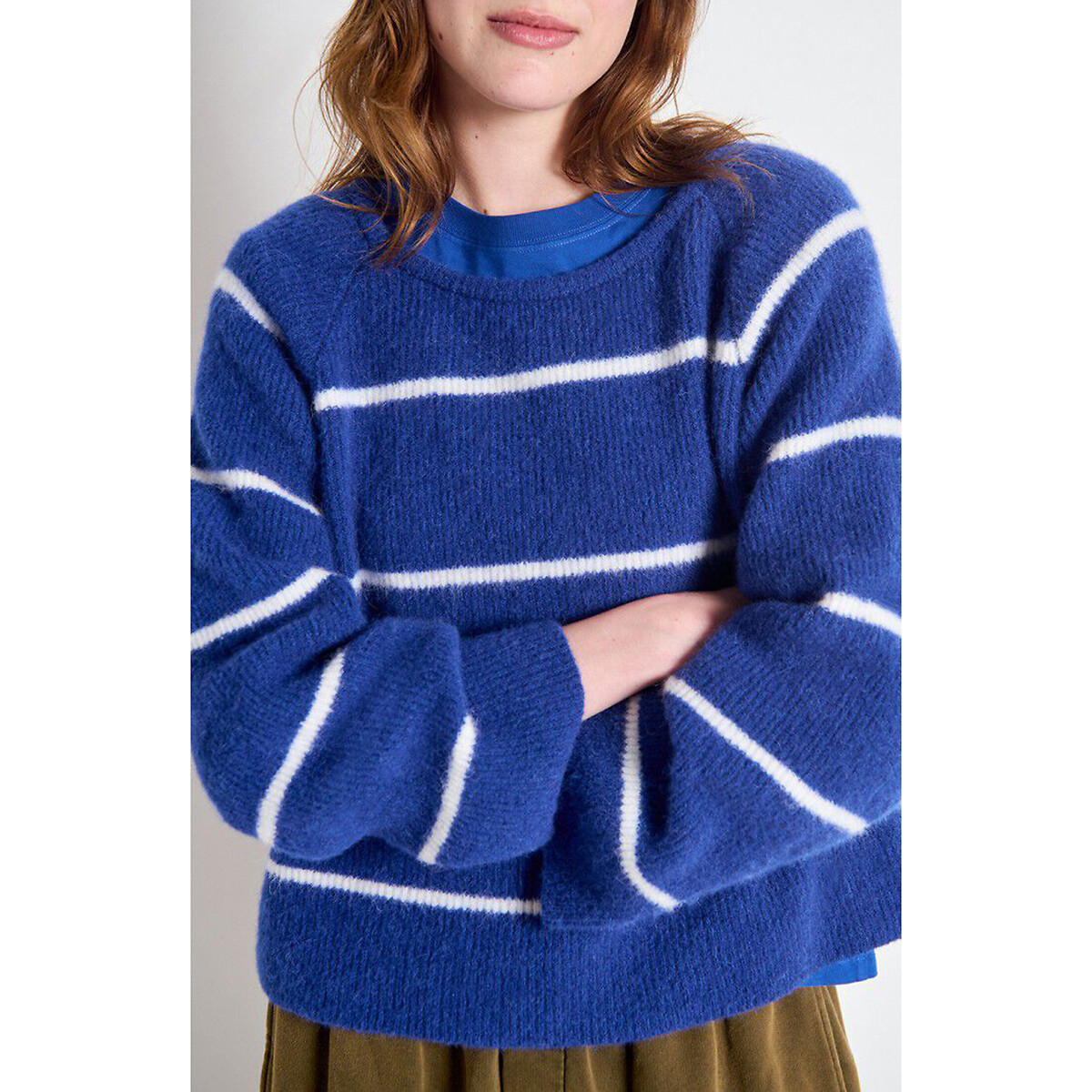 Vitow Striped Jumper with Boat Neck blue/white striped, AMERICAN VINTAGE