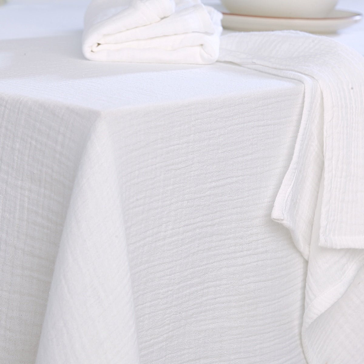 Nappe gaze de coton ALMA Made in Europe blanc, FEBRONIE