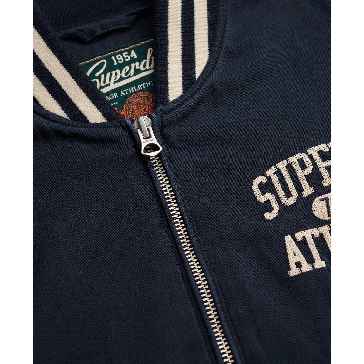 Bomber en sergé Varsity bleu marine éclipse, SUPERDRY