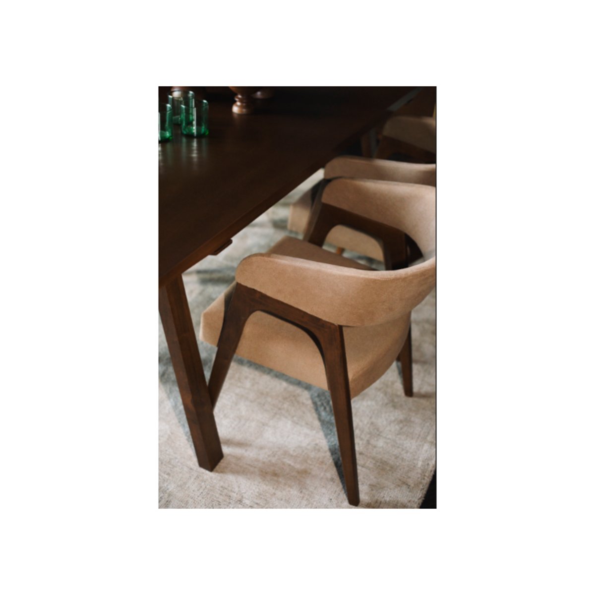 Fauteuil design en tissu, ethnique, ADAMELLO beige, DUTCHBONE